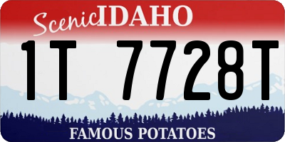 ID license plate 1T7728T