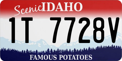 ID license plate 1T7728V