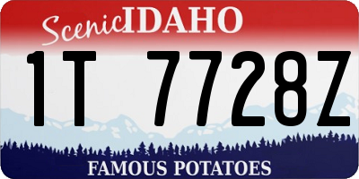 ID license plate 1T7728Z