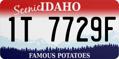 ID license plate 1T7729F