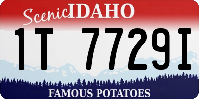 ID license plate 1T7729I