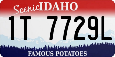 ID license plate 1T7729L