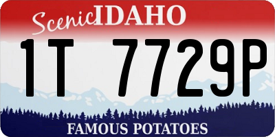 ID license plate 1T7729P
