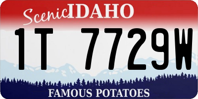 ID license plate 1T7729W