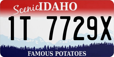 ID license plate 1T7729X