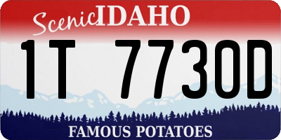 ID license plate 1T7730D
