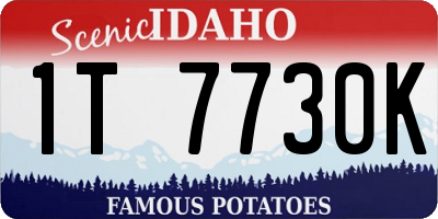 ID license plate 1T7730K