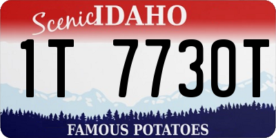 ID license plate 1T7730T