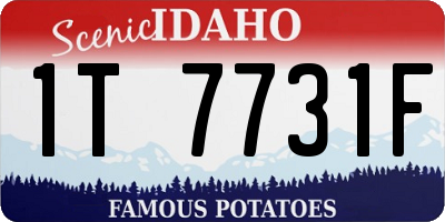 ID license plate 1T7731F