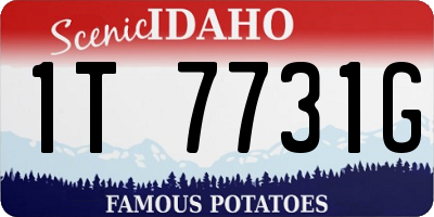 ID license plate 1T7731G