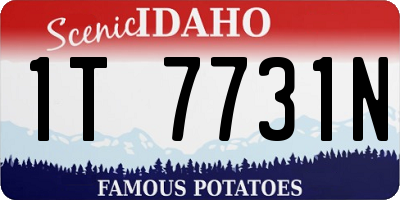 ID license plate 1T7731N