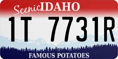 ID license plate 1T7731R