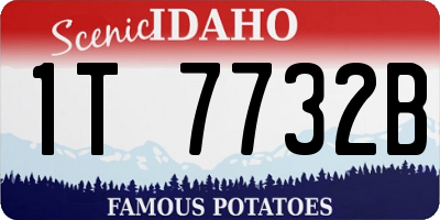 ID license plate 1T7732B