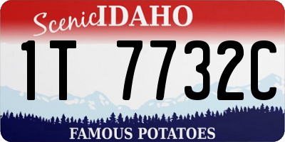 ID license plate 1T7732C
