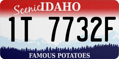ID license plate 1T7732F