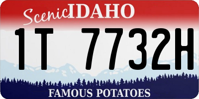 ID license plate 1T7732H