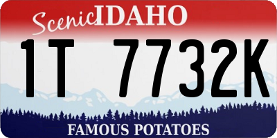 ID license plate 1T7732K