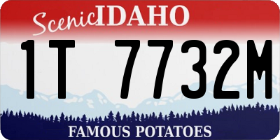 ID license plate 1T7732M