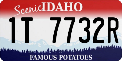 ID license plate 1T7732R