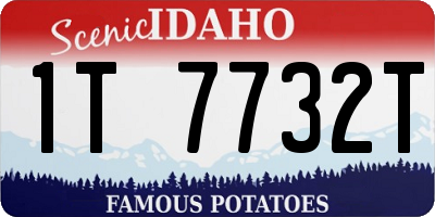 ID license plate 1T7732T