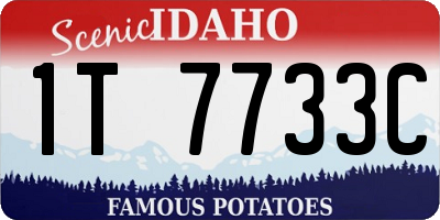 ID license plate 1T7733C