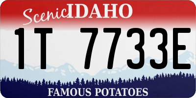 ID license plate 1T7733E