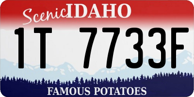 ID license plate 1T7733F