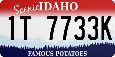 ID license plate 1T7733K
