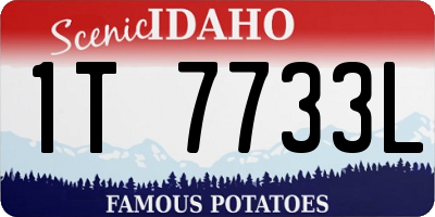ID license plate 1T7733L