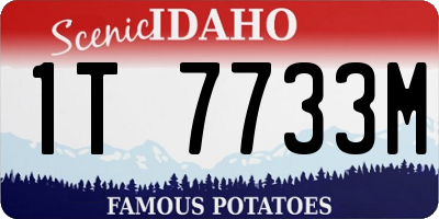 ID license plate 1T7733M