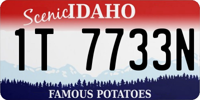 ID license plate 1T7733N