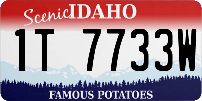 ID license plate 1T7733W
