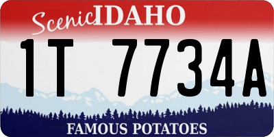 ID license plate 1T7734A
