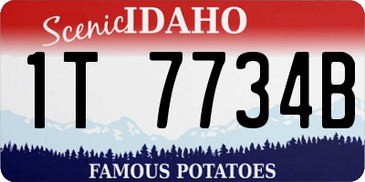 ID license plate 1T7734B