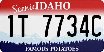 ID license plate 1T7734C