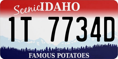 ID license plate 1T7734D