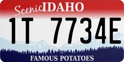 ID license plate 1T7734E