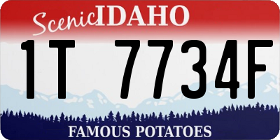 ID license plate 1T7734F