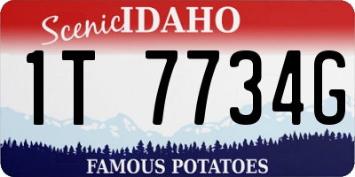 ID license plate 1T7734G