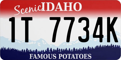 ID license plate 1T7734K