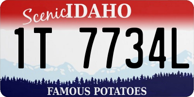ID license plate 1T7734L