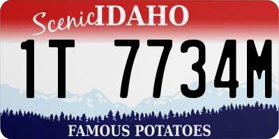 ID license plate 1T7734M