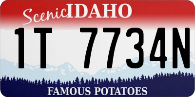 ID license plate 1T7734N