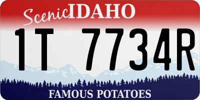 ID license plate 1T7734R