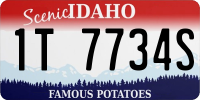 ID license plate 1T7734S