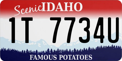 ID license plate 1T7734U
