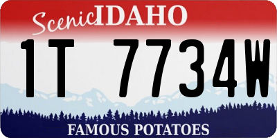 ID license plate 1T7734W