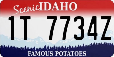 ID license plate 1T7734Z