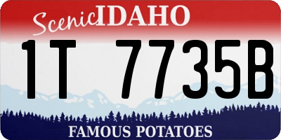 ID license plate 1T7735B