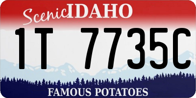 ID license plate 1T7735C